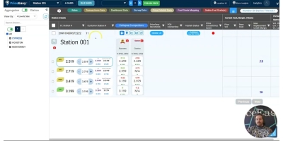 Toggle between AI and Manual based competitors to compare fuel prices, margins and more